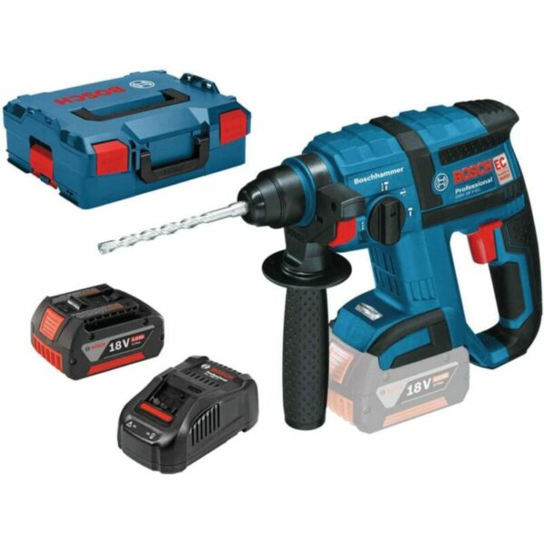 GBH 18 V-EC Brushless SDS+ Rotary Hammer Inc 1X 5.0AH Battery, Charger in L-BOXX Case - 0 611 904 076