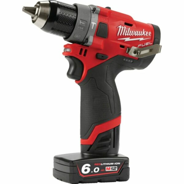 M12FPD-602X 12V Cordless Fuel SUB Compact Combi Drill, 2 X 6.0AH Batteries, Charger