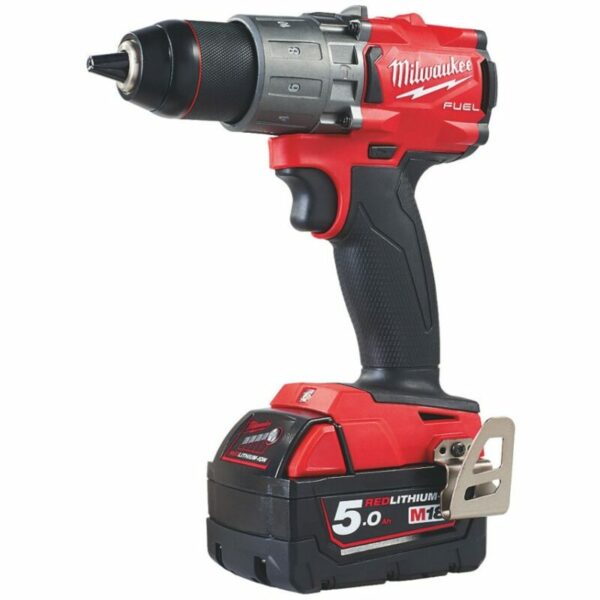 M18FPD2-502X Fuel Brushless Combi Drill with 2X 5.0AH Batteries in Dynacase