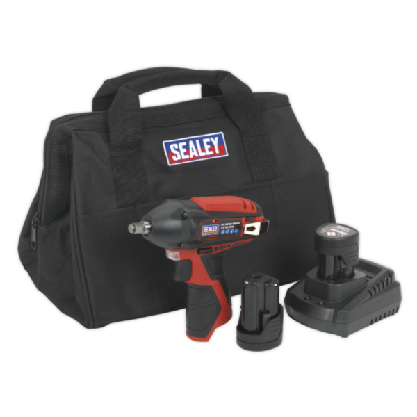 Impact Wrench Kit 3/8" Sq Drive 12V Li-ion - 2 Batteries